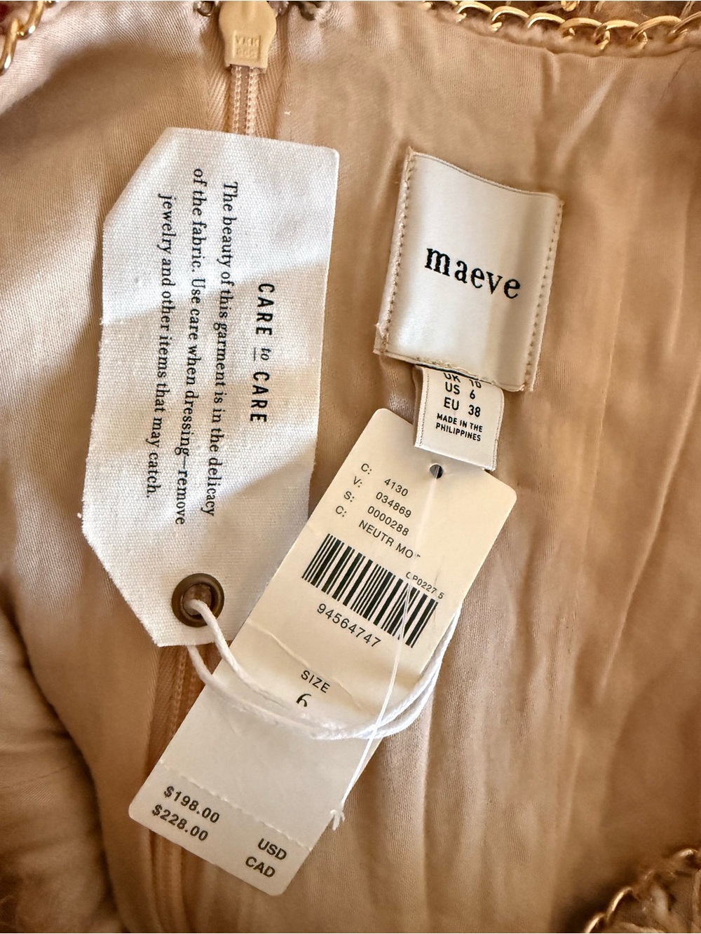 Anthropologie NWT Maeve Tweed Fit & Flare Mini Dress Special Occassion size 6 - Picture 11 of 16
